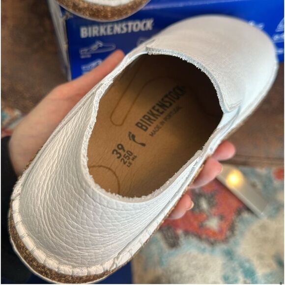 BIRKENSTOCK CALLAN 39 NATURAL FULL GRAIN LEATHER NARROW FIT 1020101 NIB 39E - Picture 11 of 15